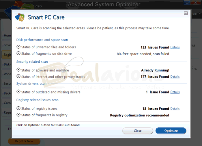 Advanced System Optimizer Registry Cleaner