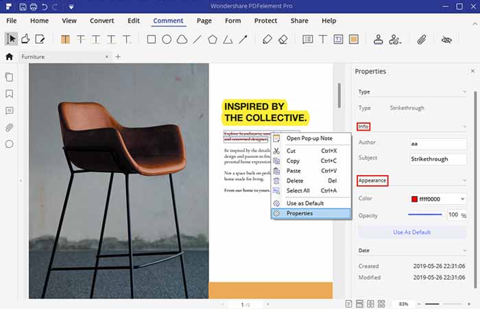 wondershare PDFelement markup tool
