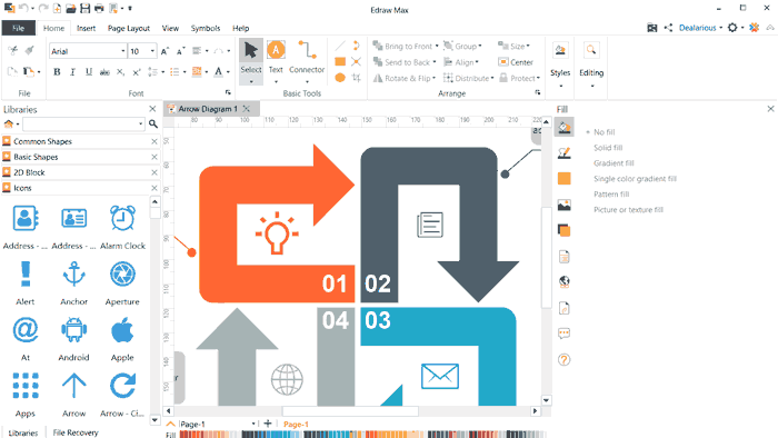 edraw max Infographics screen