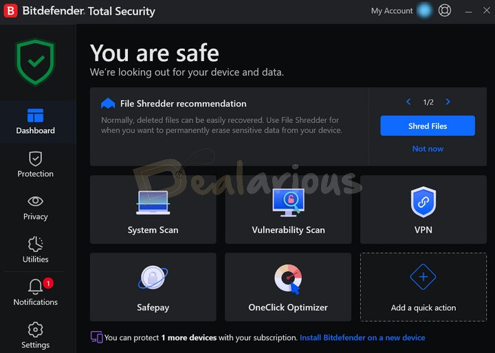 Bitdefender 2025 new Total Security Interface